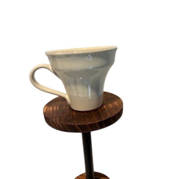 VIETRI Mugs Set of 2 Fresca Cream Rustic Edge Cups Made in Italy - Picture 5 of 10